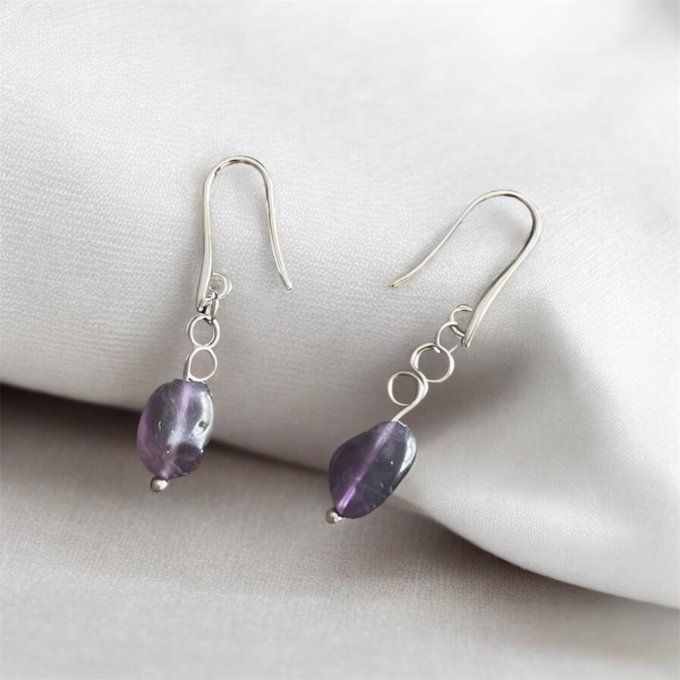 Boucles d’Oreilles en Améthyste