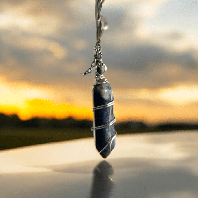 Collier pointe Sodalite 